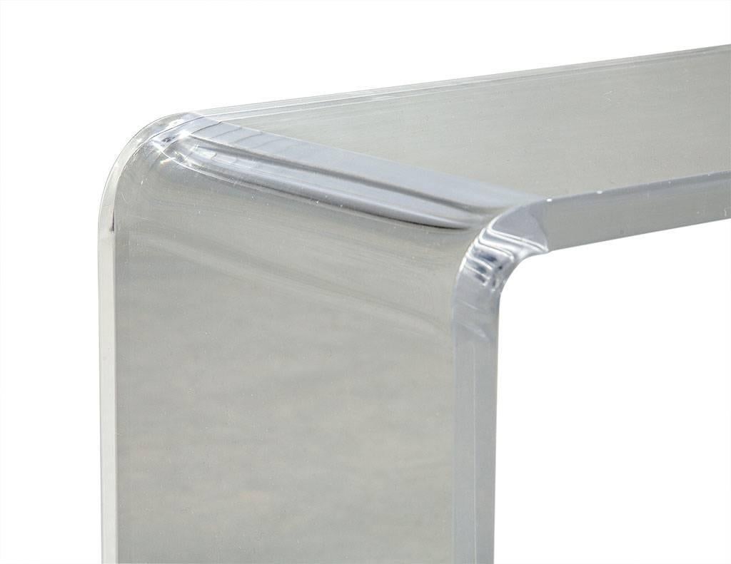 American Waterfall Lucite Side Table