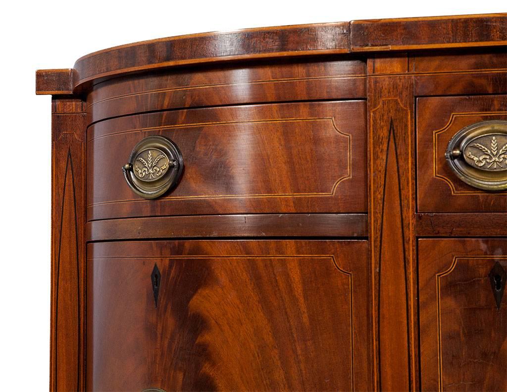 American Williams-Kimp Flame Mahogany Serpentine Sideboard
