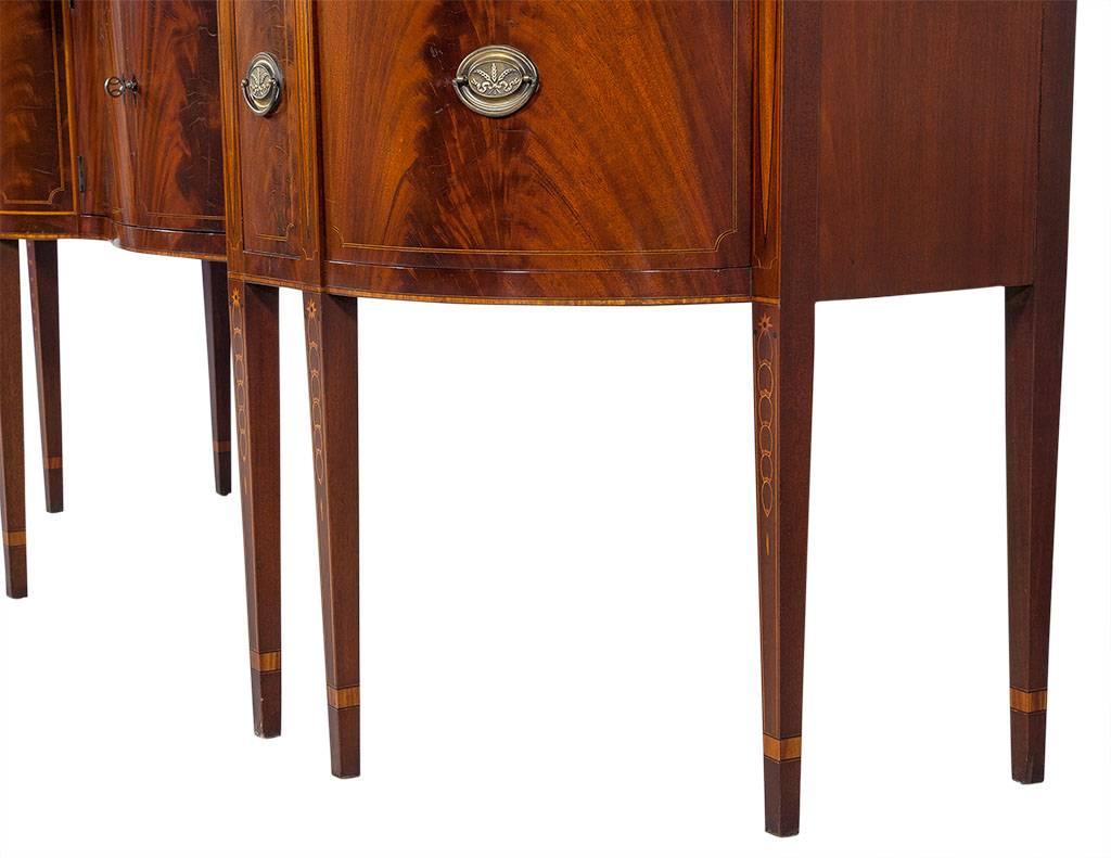 Williams-Kimp Flame Mahogany Serpentine Sideboard In Good Condition In North York, ON