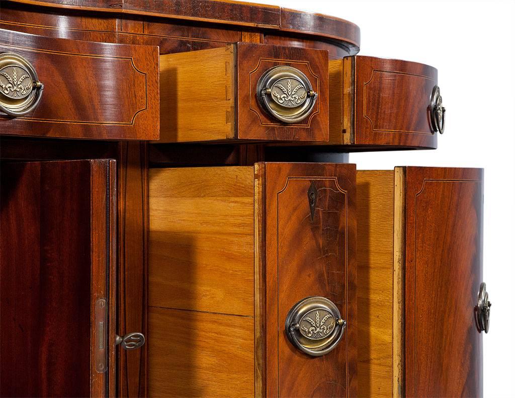 Mid-20th Century Williams-Kimp Flame Mahogany Serpentine Sideboard