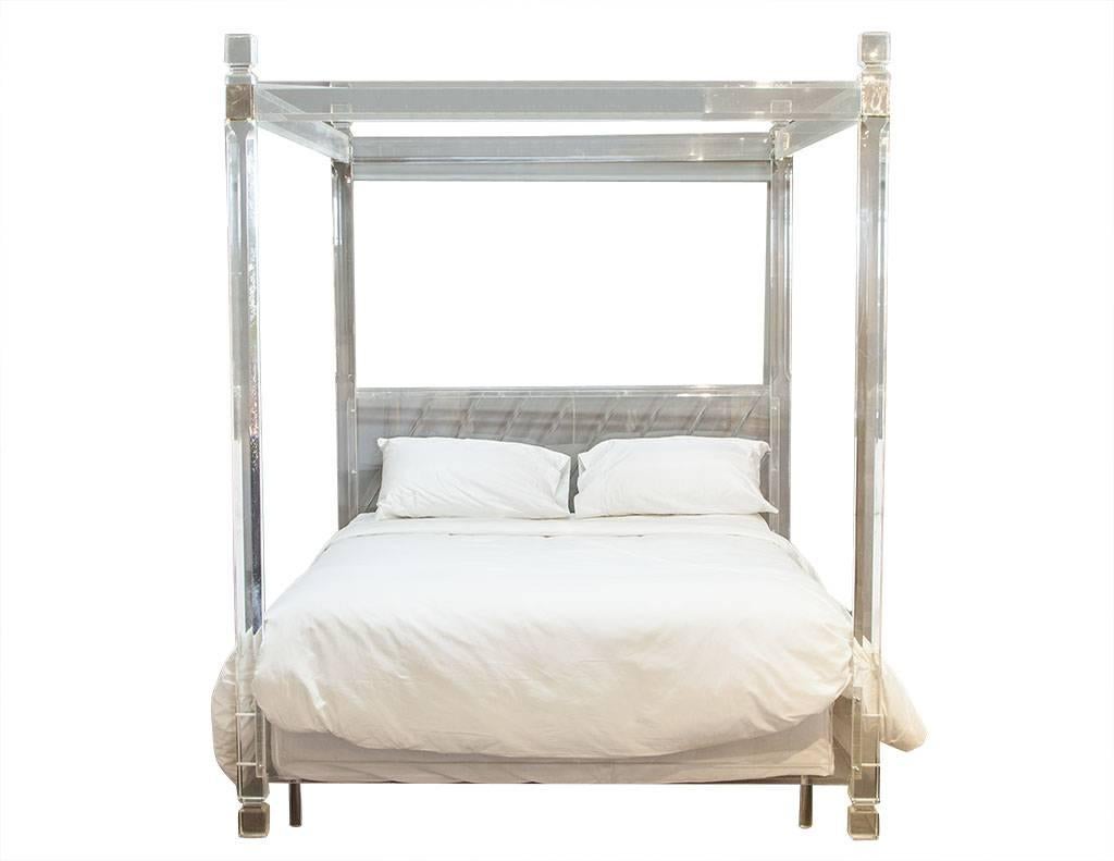 lucite 4 poster bed