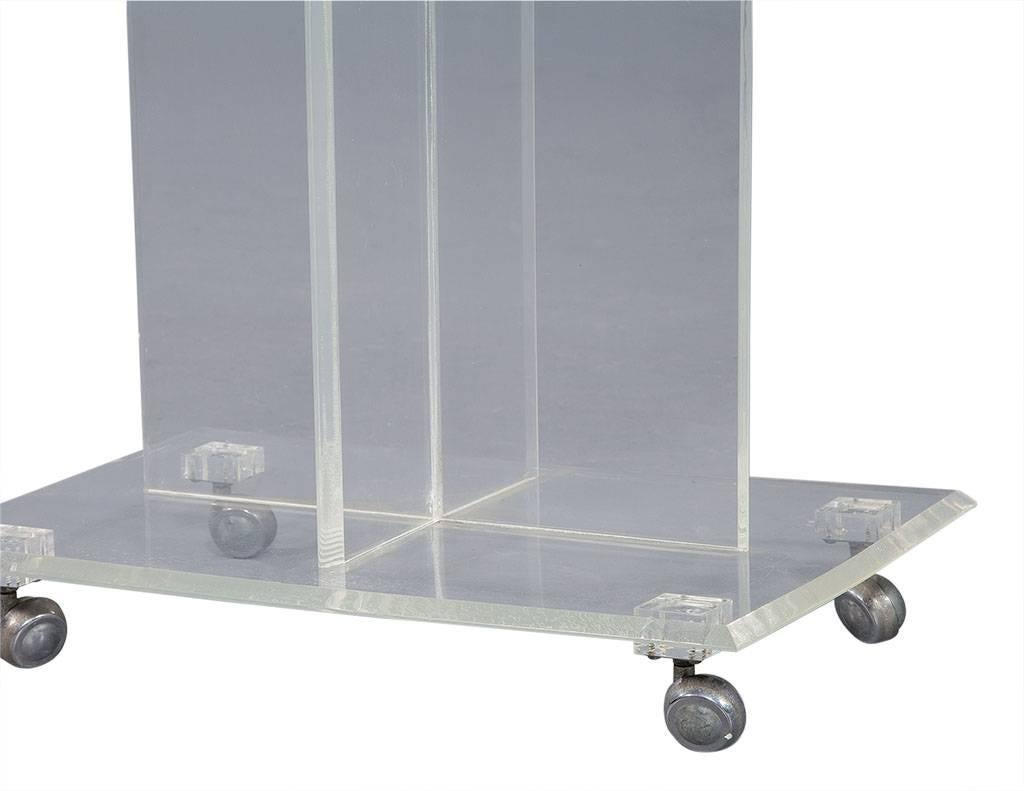 American Lucite Accent Table on Castors