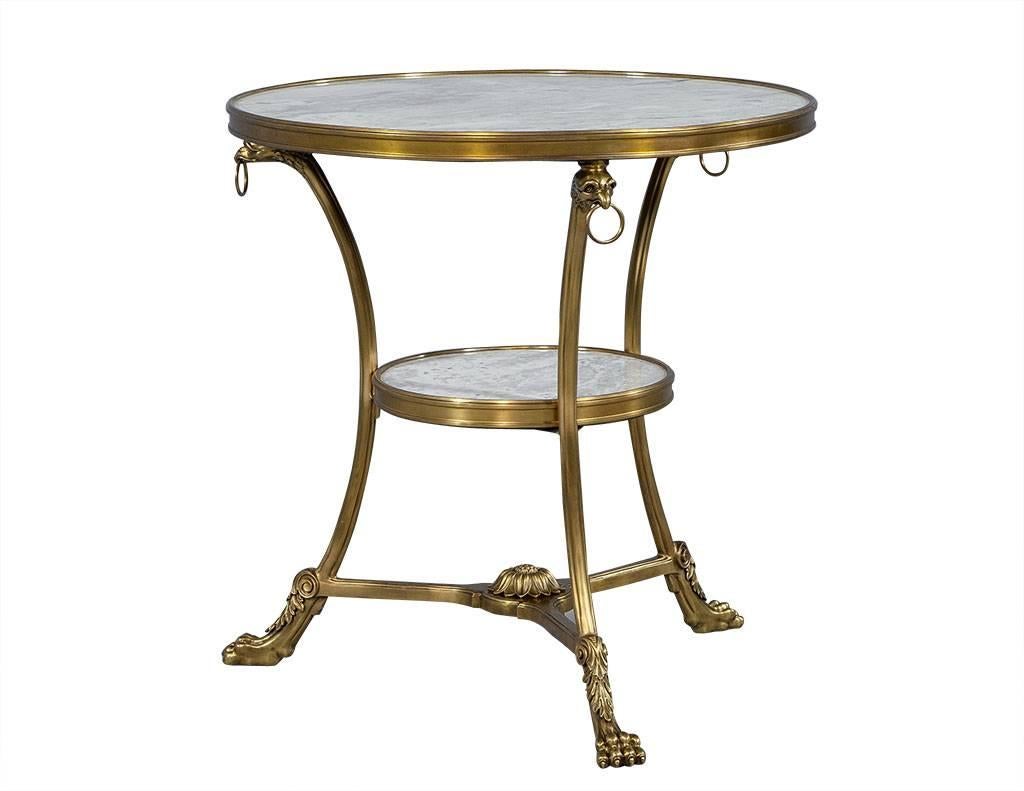 Pair of Heiress Neoclassical Gueridon Side Tables In Excellent Condition In North York, ON