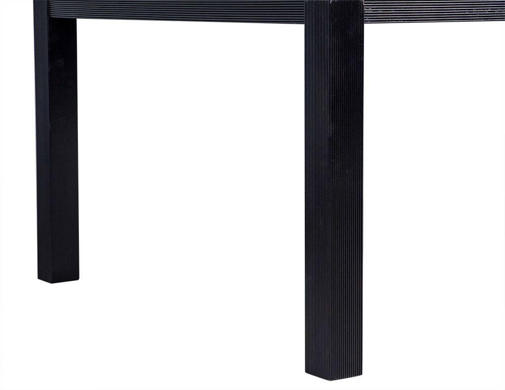 Dramatic Black Lacquered Contemporary Dining Table 2