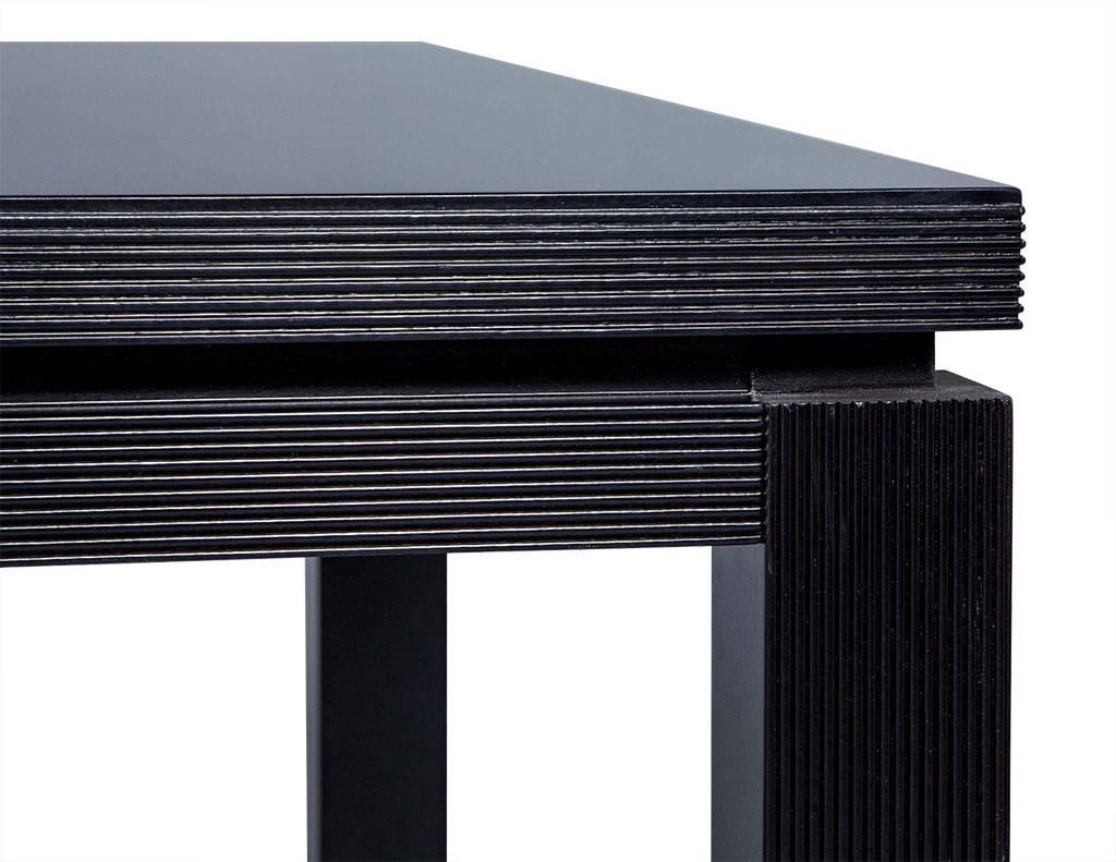 Dramatic Black Lacquered Contemporary Dining Table 1