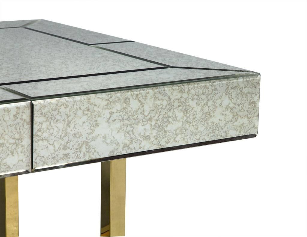 American Retro Mirrored Glass Cocktail Table