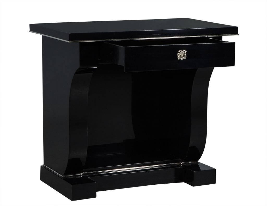 Neoclassical Brook St. Nightstand in Black