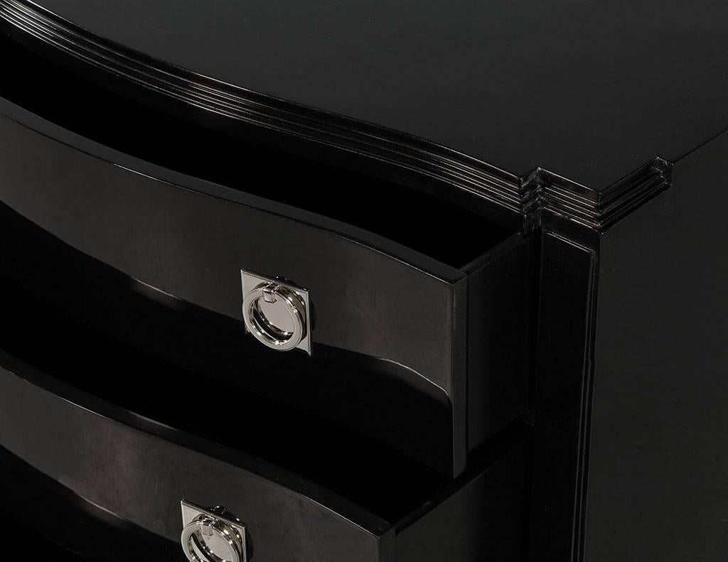 Black Lacquered Mayfair Bedside Chest 1