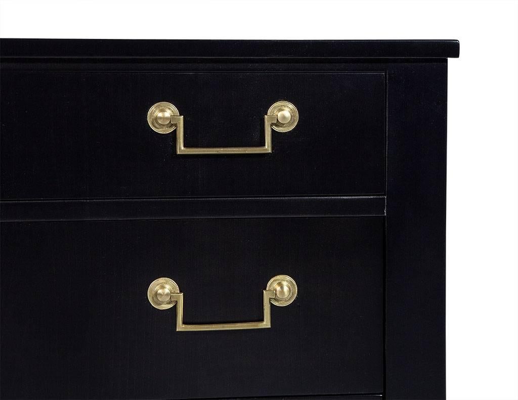 Mid-20th Century Baker Chest of Drawers in Black