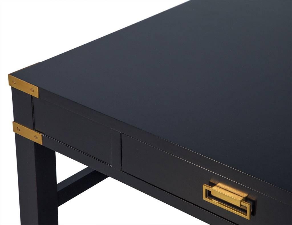 Campaign Rupert Cocktail Table in Black by Alexa Hampton