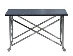 Black Burkina Stone Top Gueridon Accent Table