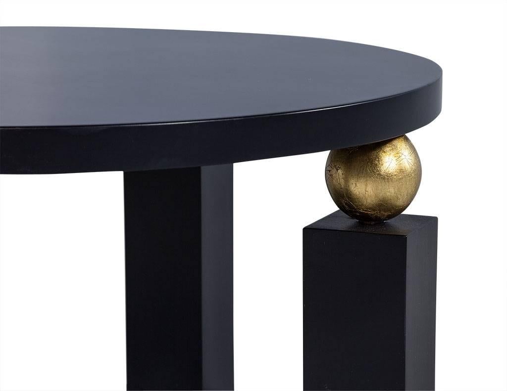 black and gold end tables