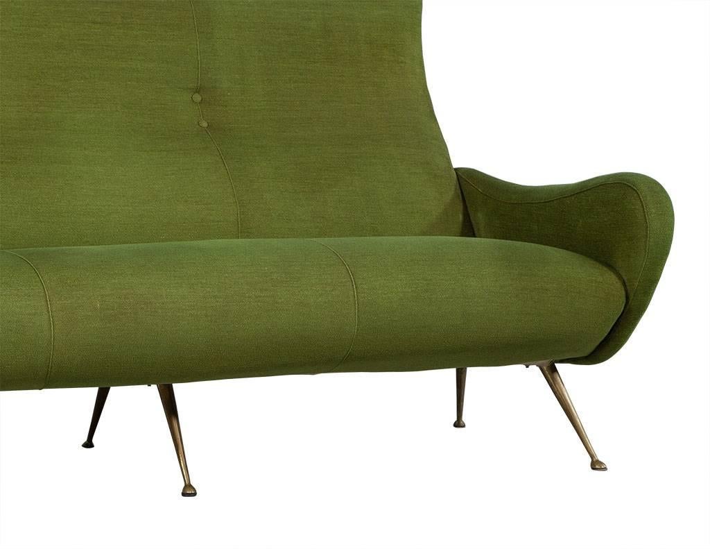 Mid-20th Century Retro Three-Piece Sofa and Armchair Set in Style of Gio Ponti