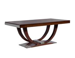French Art Deco Rosewood Dining Table, circa 1940