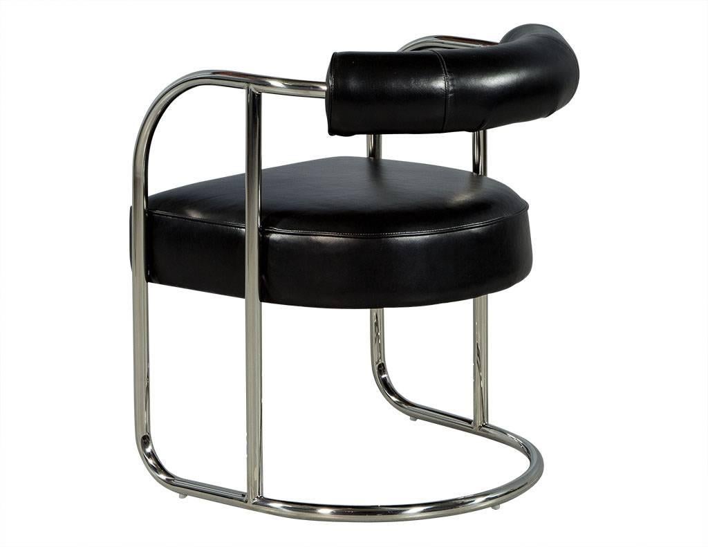 bauhaus black leather chair