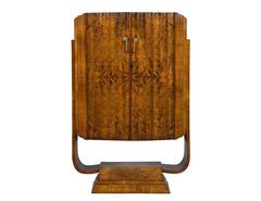 Epstein Brothers Mapa Burl and Walnut Bar