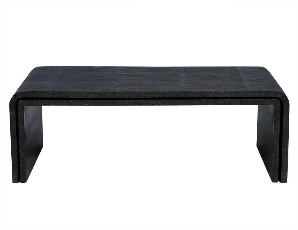 American Modern Nesting Cocktail Tables in Black