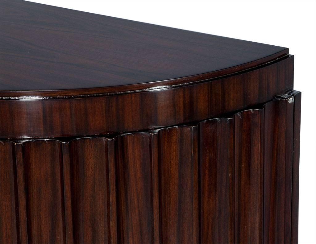 Pair of Art Deco Fluted Commodes in Rosewood 2