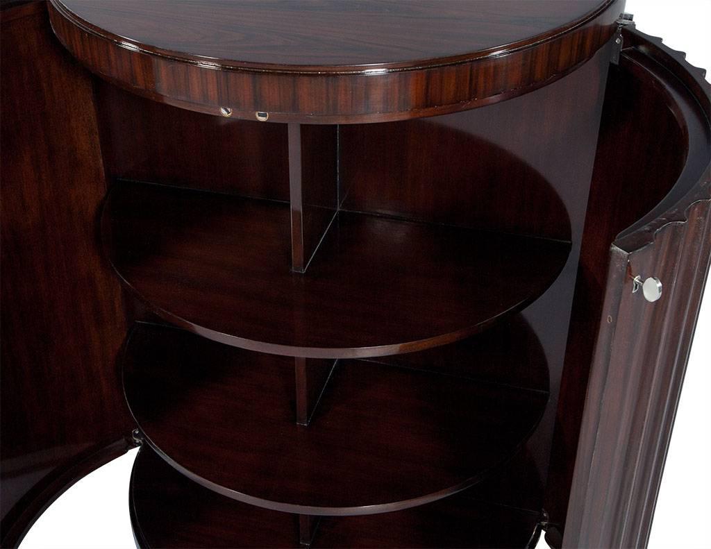 Pair of Art Deco Fluted Commodes in Rosewood 1