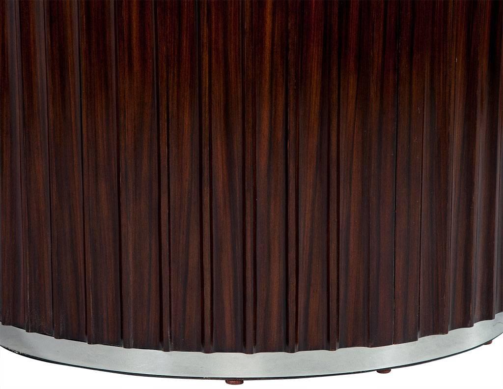 Pair of Art Deco Fluted Commodes in Rosewood 3