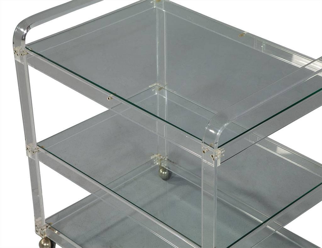 French Vintage Lucite Serving Cart In Good Condition In North York, ON