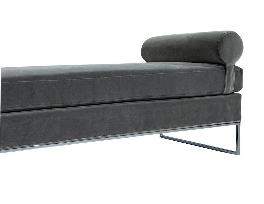modern grey chaise lounge