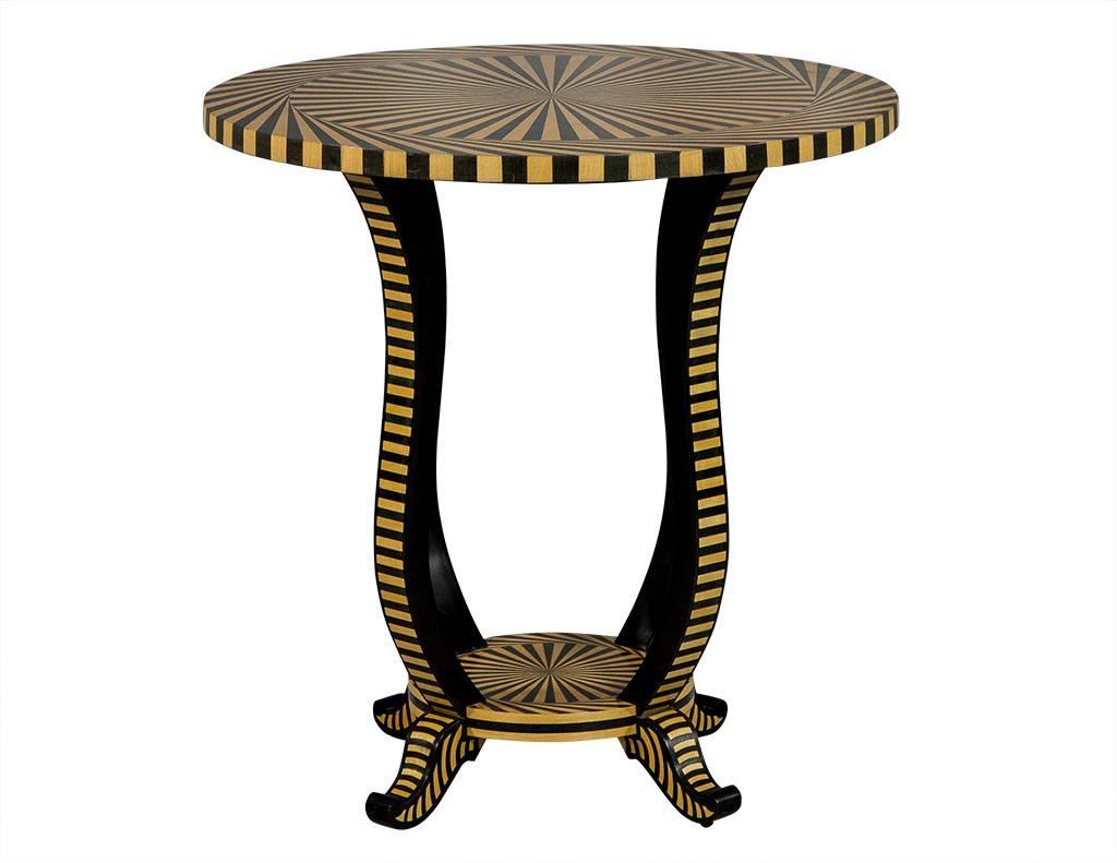 French Art Deco Spiral Accent Table