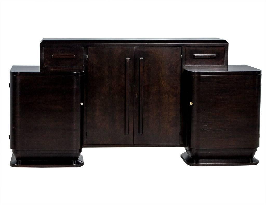 French Burled Wood Art Deco Buffet