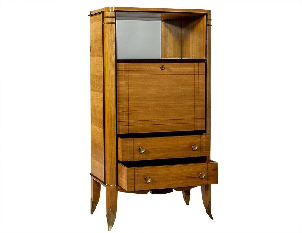 French Art Deco Secretaire Highboy In Excellent Condition In North York, ON