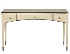 Cream Lacquered Traditional Writing Desk