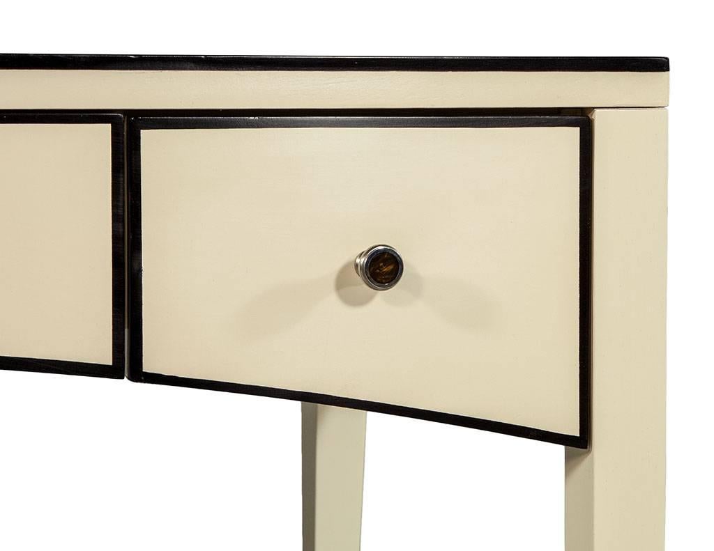 American Cream Lacquered Traditional Writing Desk