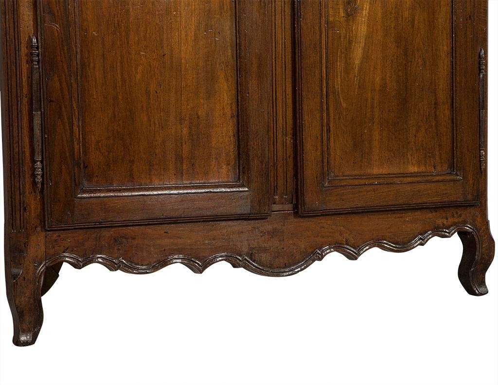 Wood Antique Louis XV Armoire Front