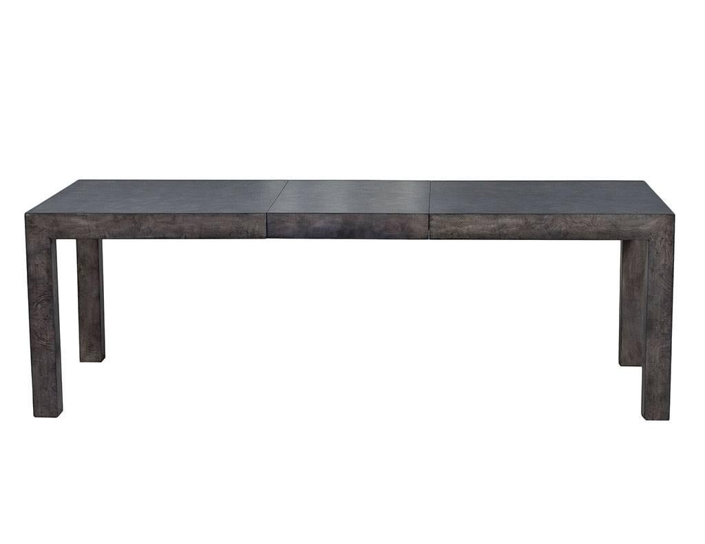 Mid-Century Modern Milo Baughman Burled Dining Table in Grey