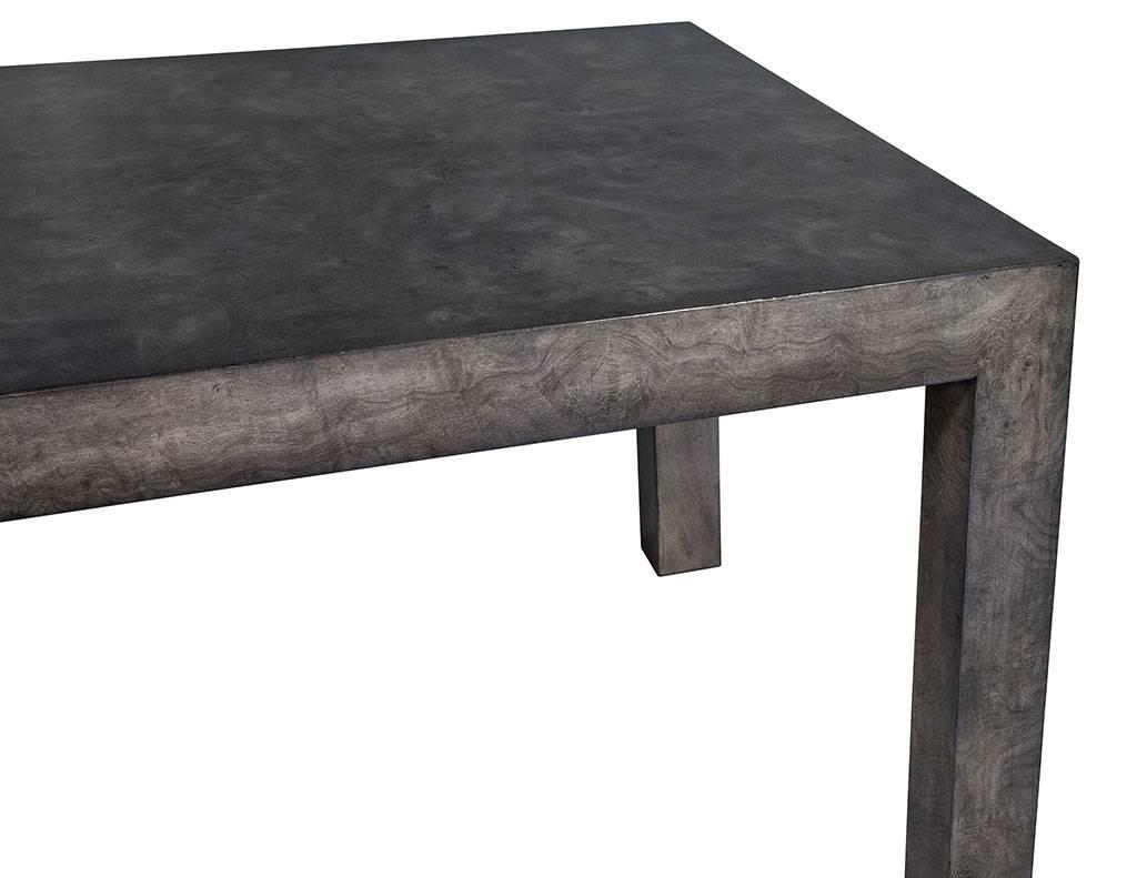 Milo Baughman Burled Dining Table in Grey 2