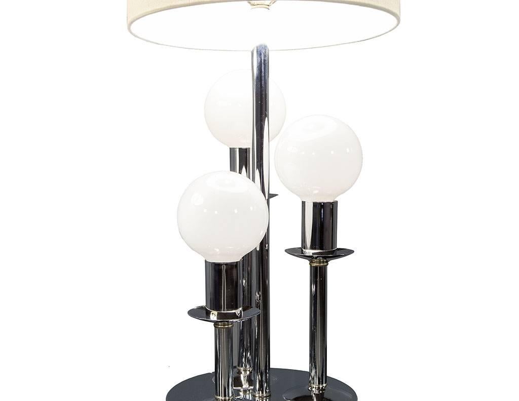 Late 20th Century Pair of Mid-Century Globe Table Lamps