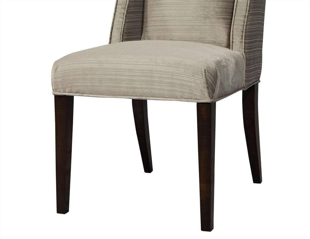 Upholstery Set of Eight Carrocel Custom Mabel Dining Chairs
