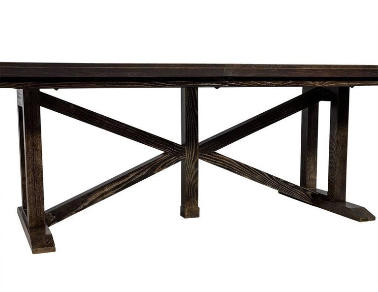 Hickory Chair Oak Dining Table in Grey For Sale at 1stDibs