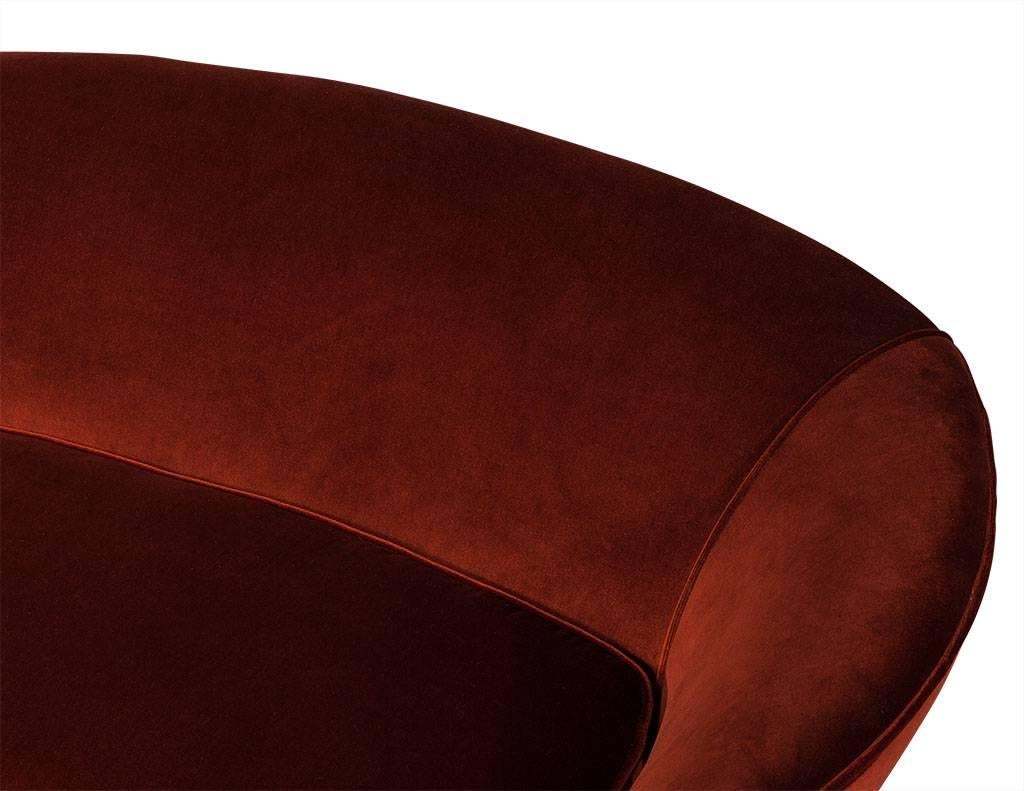 retro curved sofa