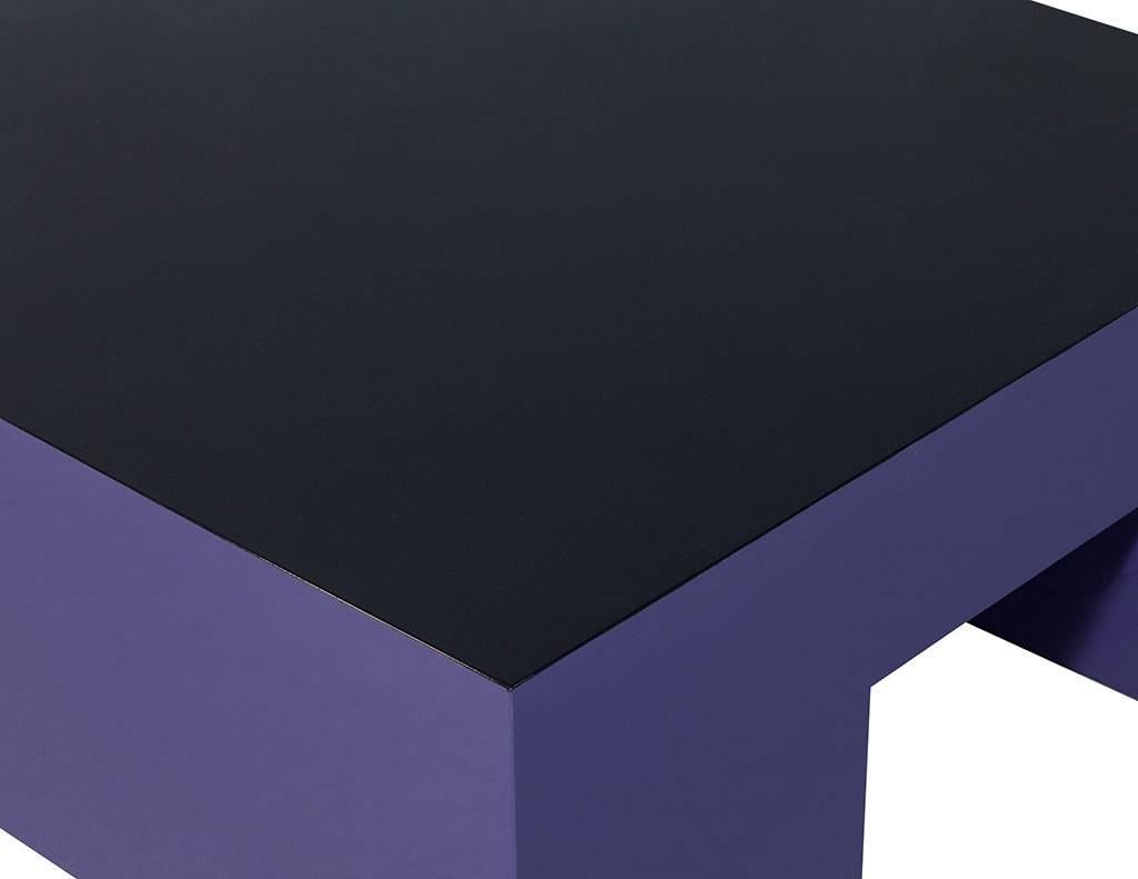 Modern Carrocel Custom Purple Block Cocktail Table