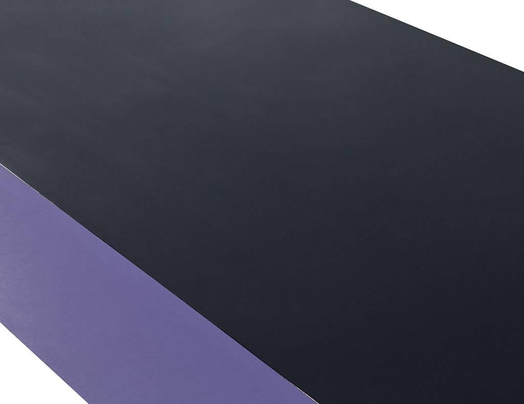 Canadian Carrocel Custom Purple Block Cocktail Table