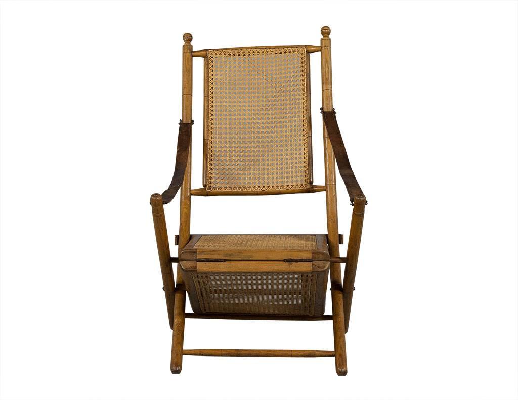 1920s Original French Line Deck Chair In Good Condition In North York, ON