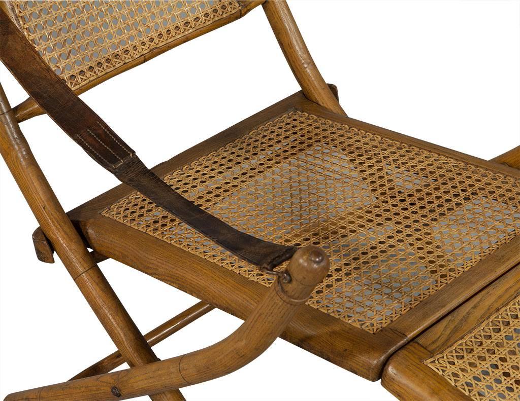 Leather 1920s Original French Line Deck Chair