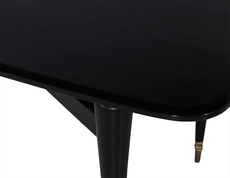 Vintage French Black Lacquered Dining Table at 1stDibs black lacquer