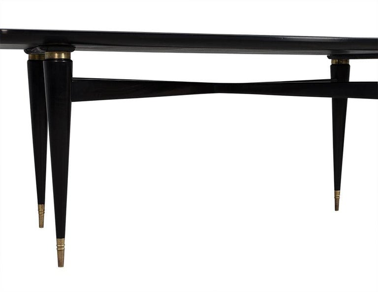 Vintage French Black Lacquered Dining Table at 1stDibs black lacquer