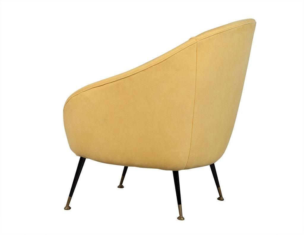 Italian Retro Crescent Shaped Chair in Manner of Federico Munari