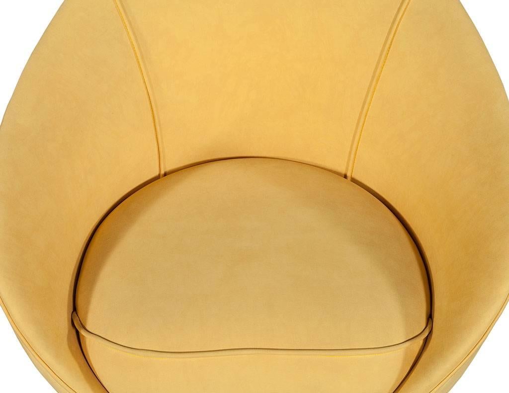 Brass Retro Crescent Shaped Chair in Manner of Federico Munari