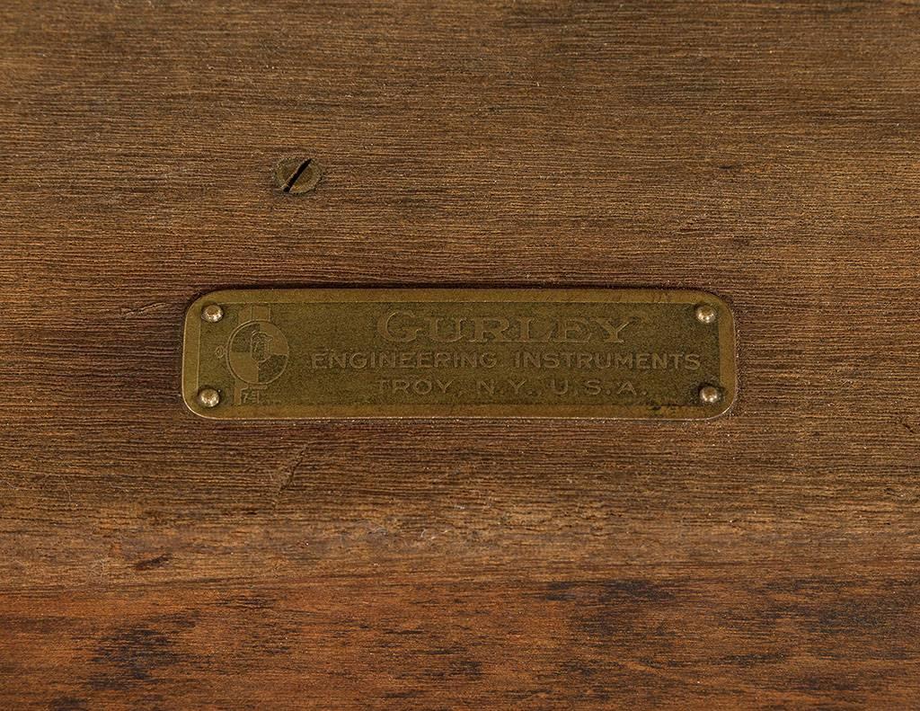 Wood Vintage Gurley Surveyor Transit Level with Original Box