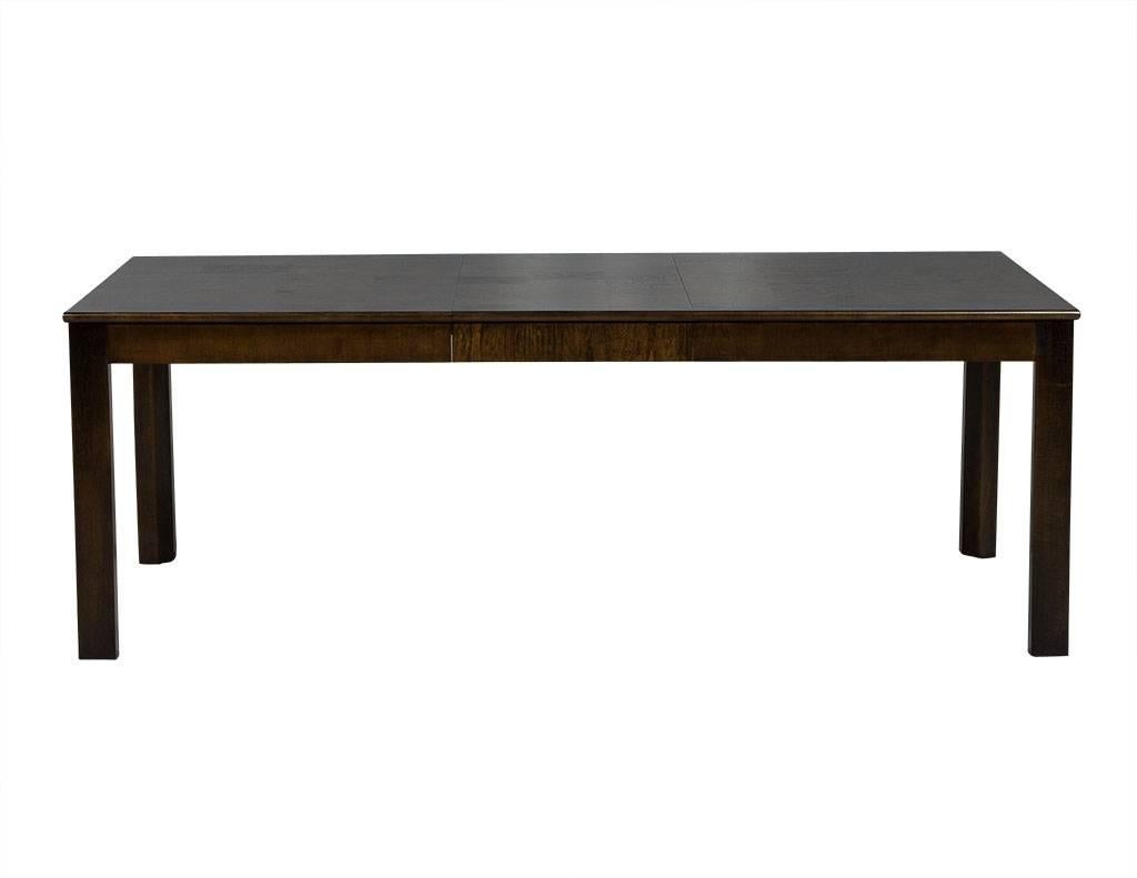 Mid-Century Modern Mid-Century Milo Baughman Style Burl Wood Dining Table