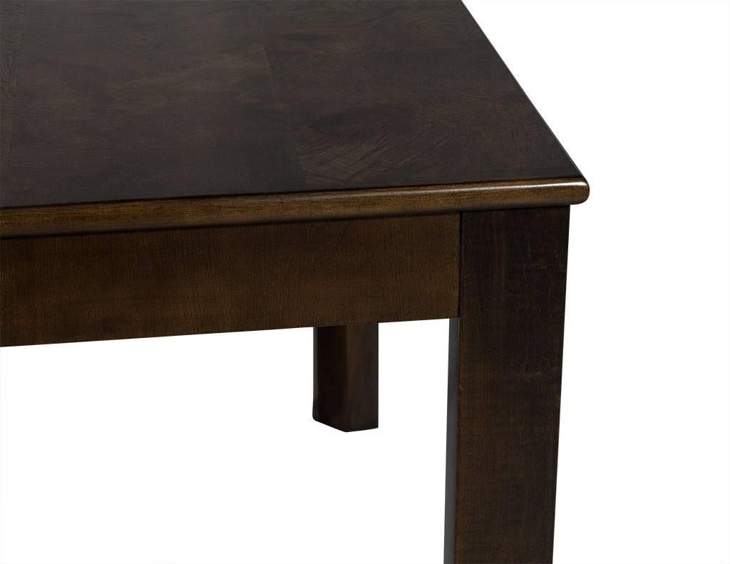 Late 20th Century Mid-Century Milo Baughman Style Burl Wood Dining Table