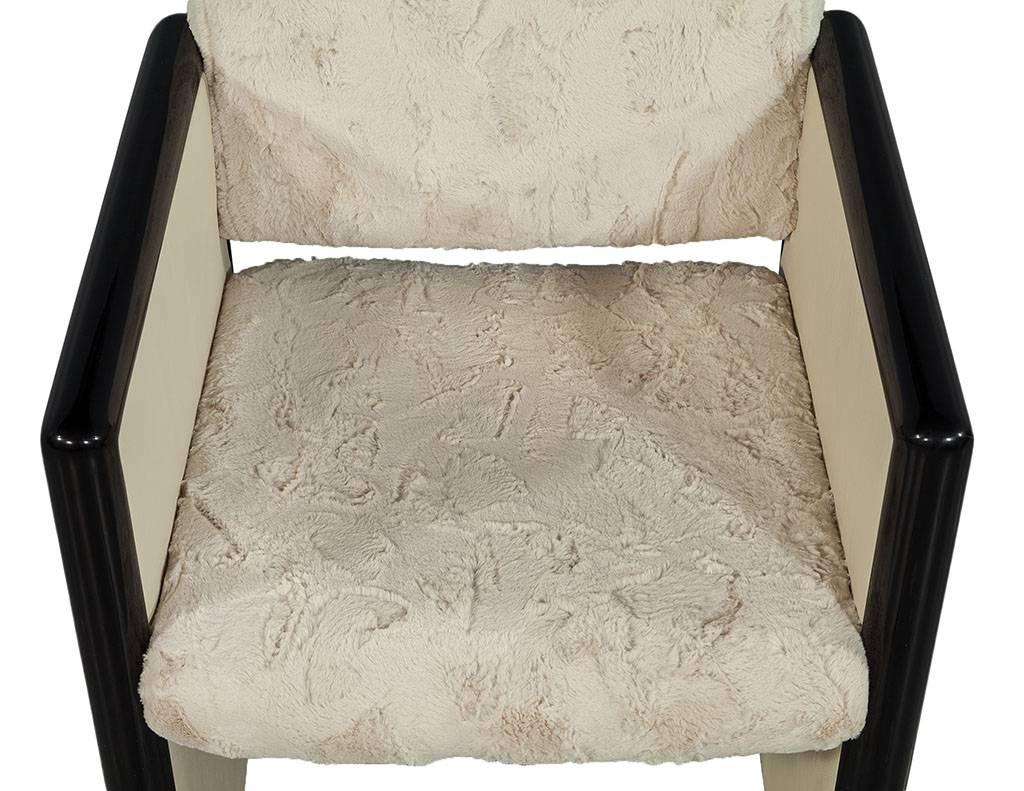 Upholstery Modern Faux Fur Accent Chair